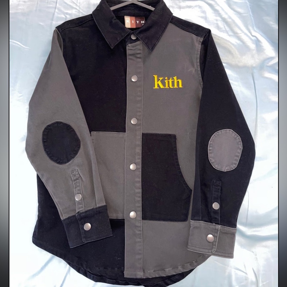 KITH Black and Gray Colorblock Jacket size 7